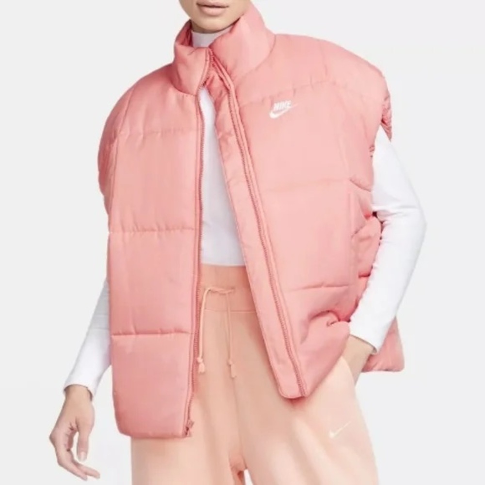 NWT Nike Pink Stardust Oversized Classic Puffer Therma-FIT Puffy Vest